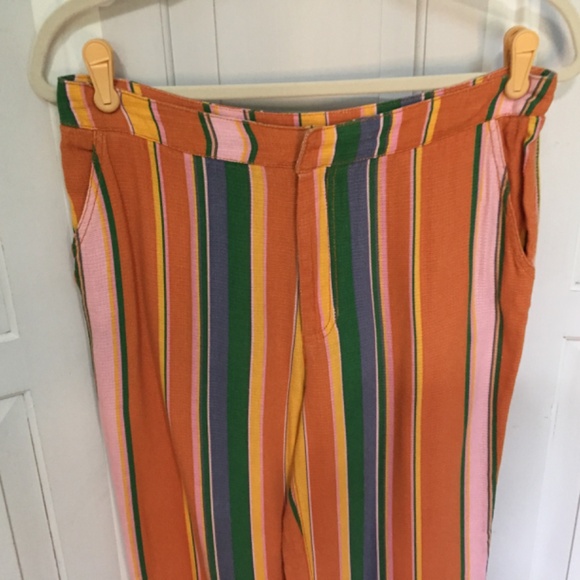 Free People Multicolor Striped Cropped Pants - Picture 3 of 15